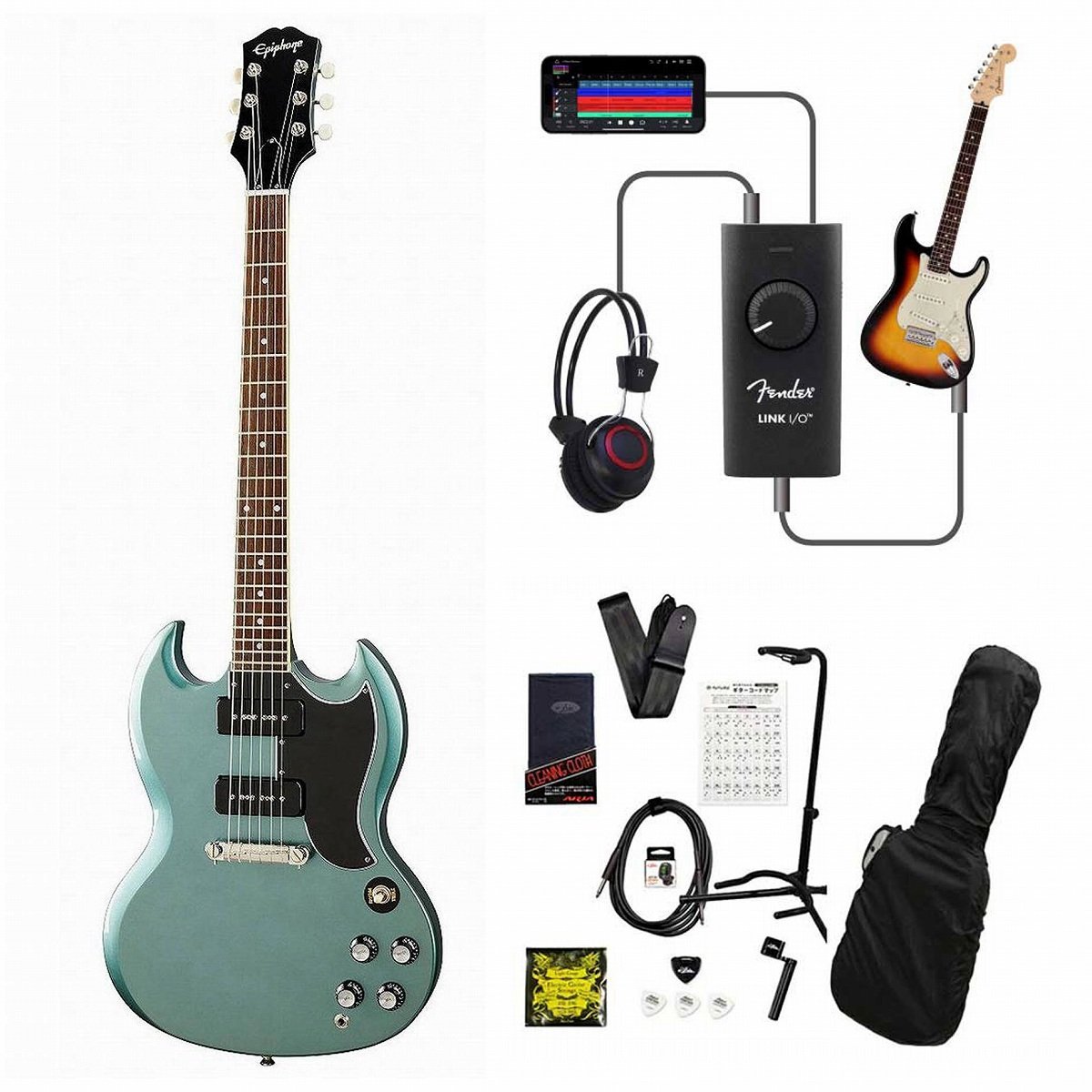 Epiphone Inspired by Gibson SG Special P-90 Faded Pelham Blue 録音