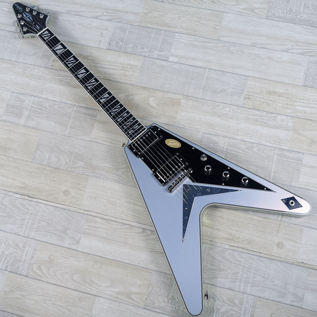 Epiphone Futura Flying V Custom Quicksilver Shift（新品/送料無料