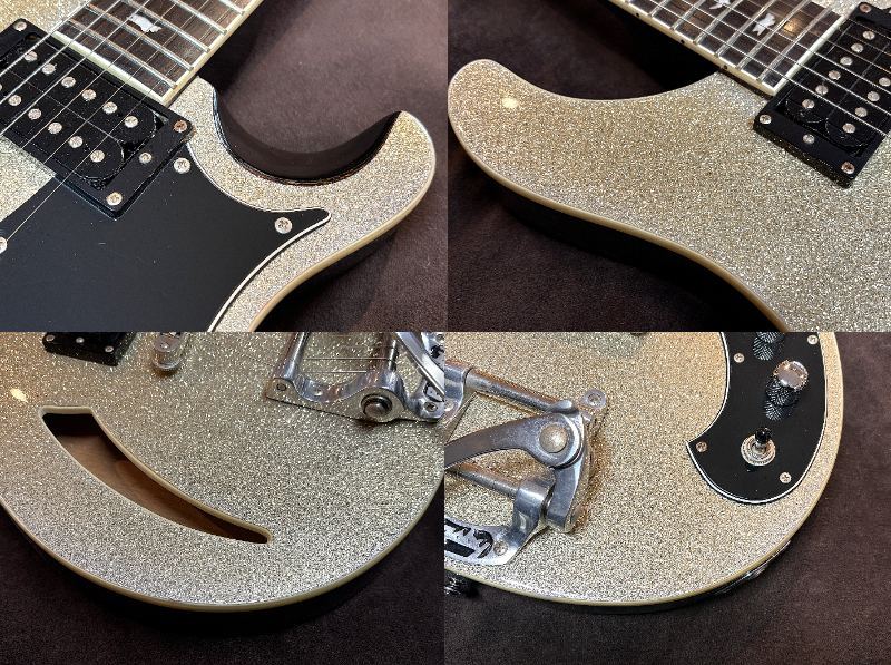 Paul Reed Smith(PRS) SE Custom Semi-Hollow Bigsby Silver Sparkle