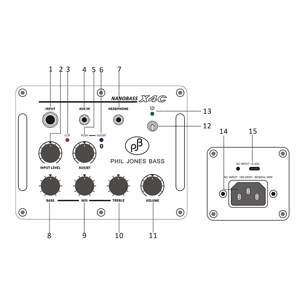 Phil Jones Bass NANOBASS X4C White 【自宅練習に最適な小型ベース ...