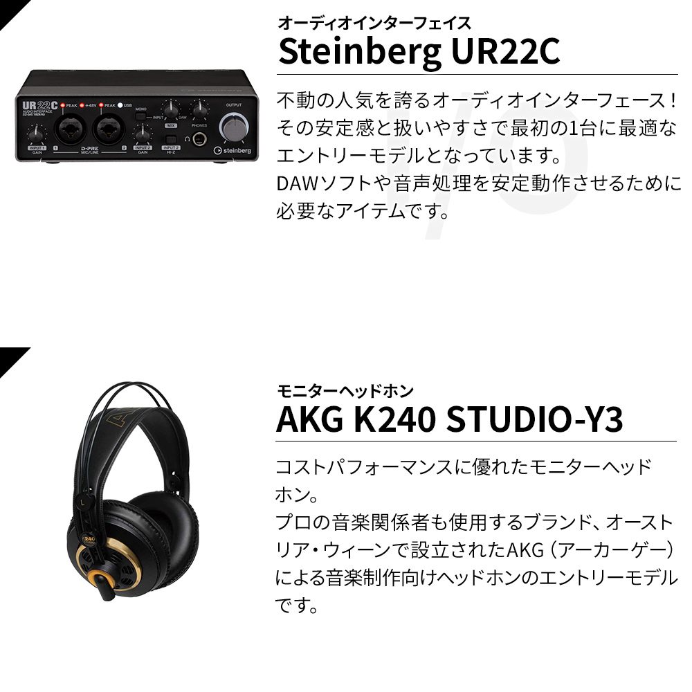 Steinberg UR22C + Cubase Artist エレキギターDTM 初心者セット