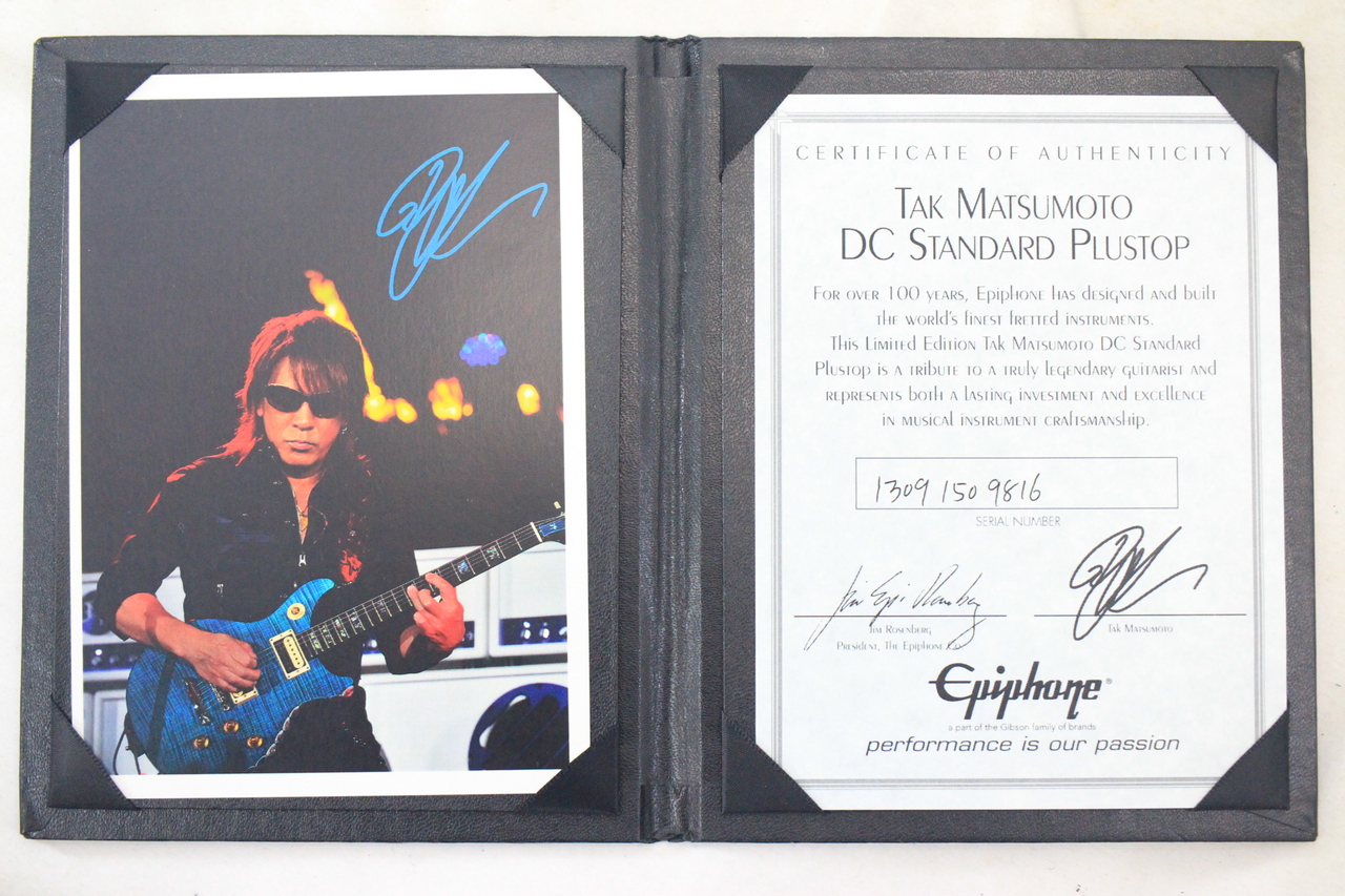 認定書・ハードケース付 Epiphone Tak Matsumoto DC 認定書・ハードケース付 Epiphone Tak Matsumoto DC