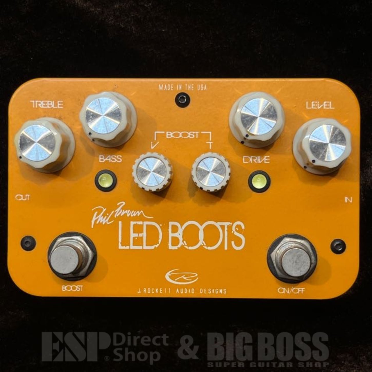 ギター Rockett Pedal Led Boots Phil Brown Rockett Audio Phil Brown LED Boots Overdrive Pedal Demo