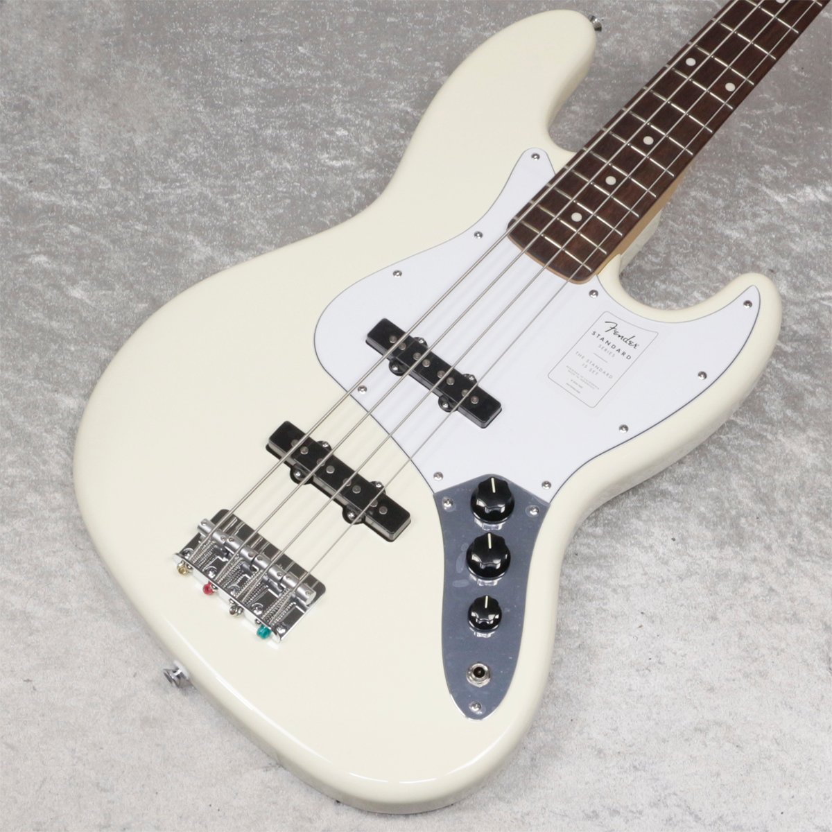 Fender Standard Jazz Bass Laurel White Pickguard Olympic