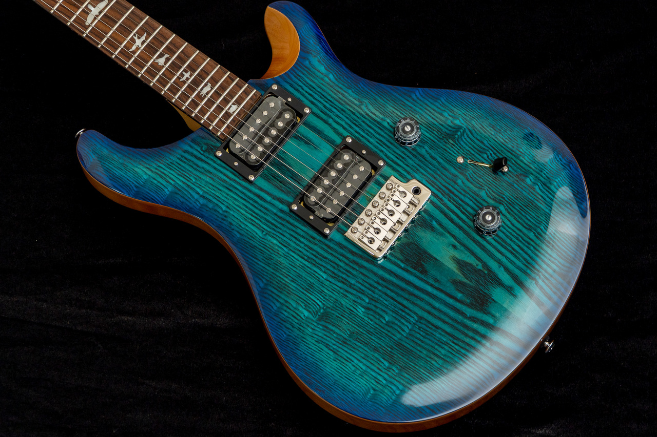 【4/26迄特価】PRS SE CUSTOM24 艶青【美品】 PRS SE Custom 24-08 Quilt Top Electric Guitar - Faded Blue