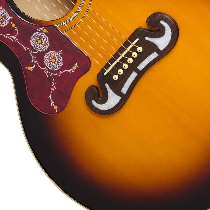 Epiphone J-200 Studio EC Left-Handed Vintage Sunburst