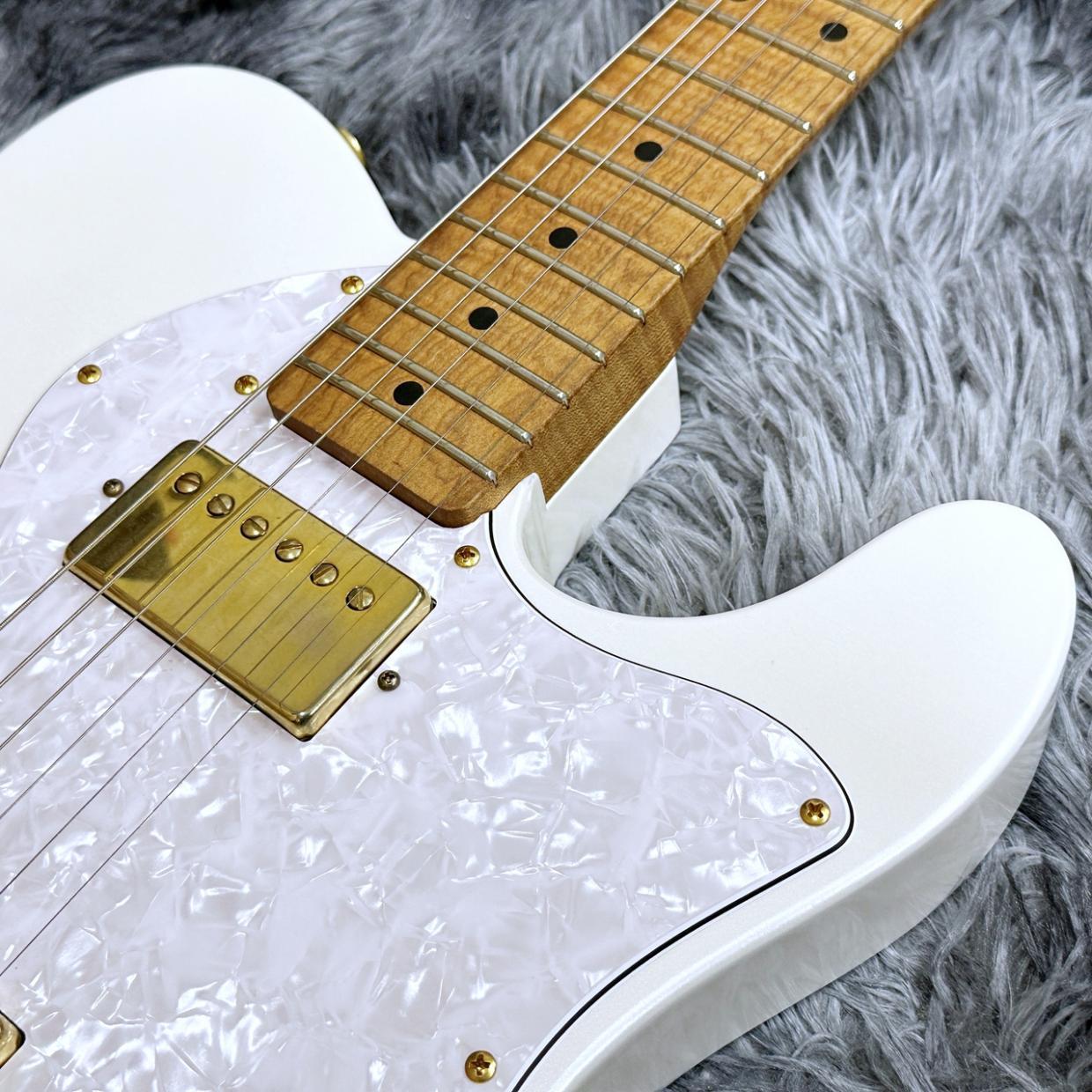 Xotic XTC-3 Thinline White Pearl Light Aged w/5A Roasted Flame