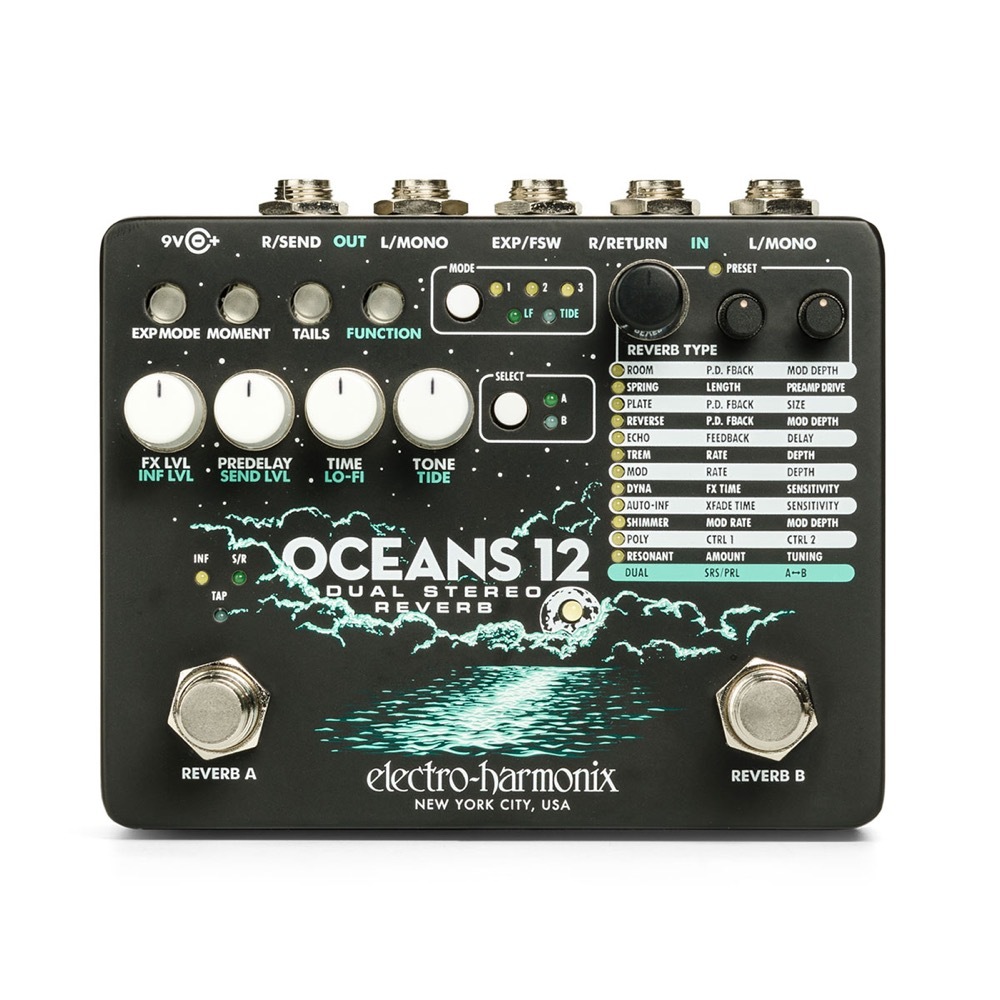 Electro-Harmonix OCEANS 12 Reverb ギターエフェクター