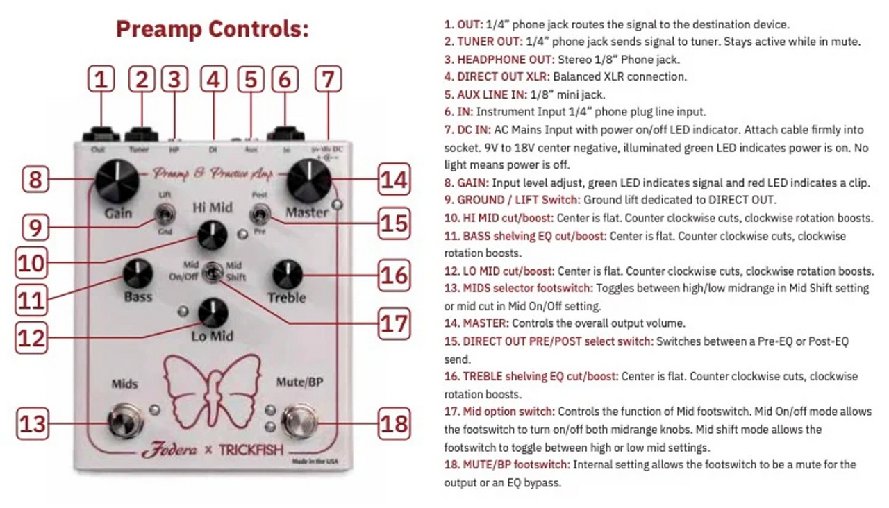 Fodera X Trickfish Preamp and Practice Amp（新品/送料無料）【楽器