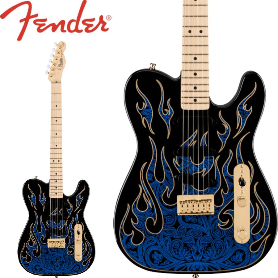 Fender USA / James Burton Telecaster -Blue Paisley Flames