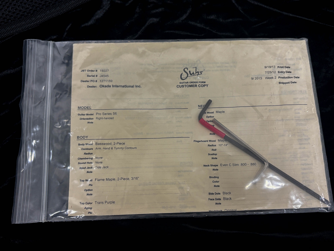 Suhr Pro Series S6 Trans Purple（中古/送料無料）【楽器検索デジマート】