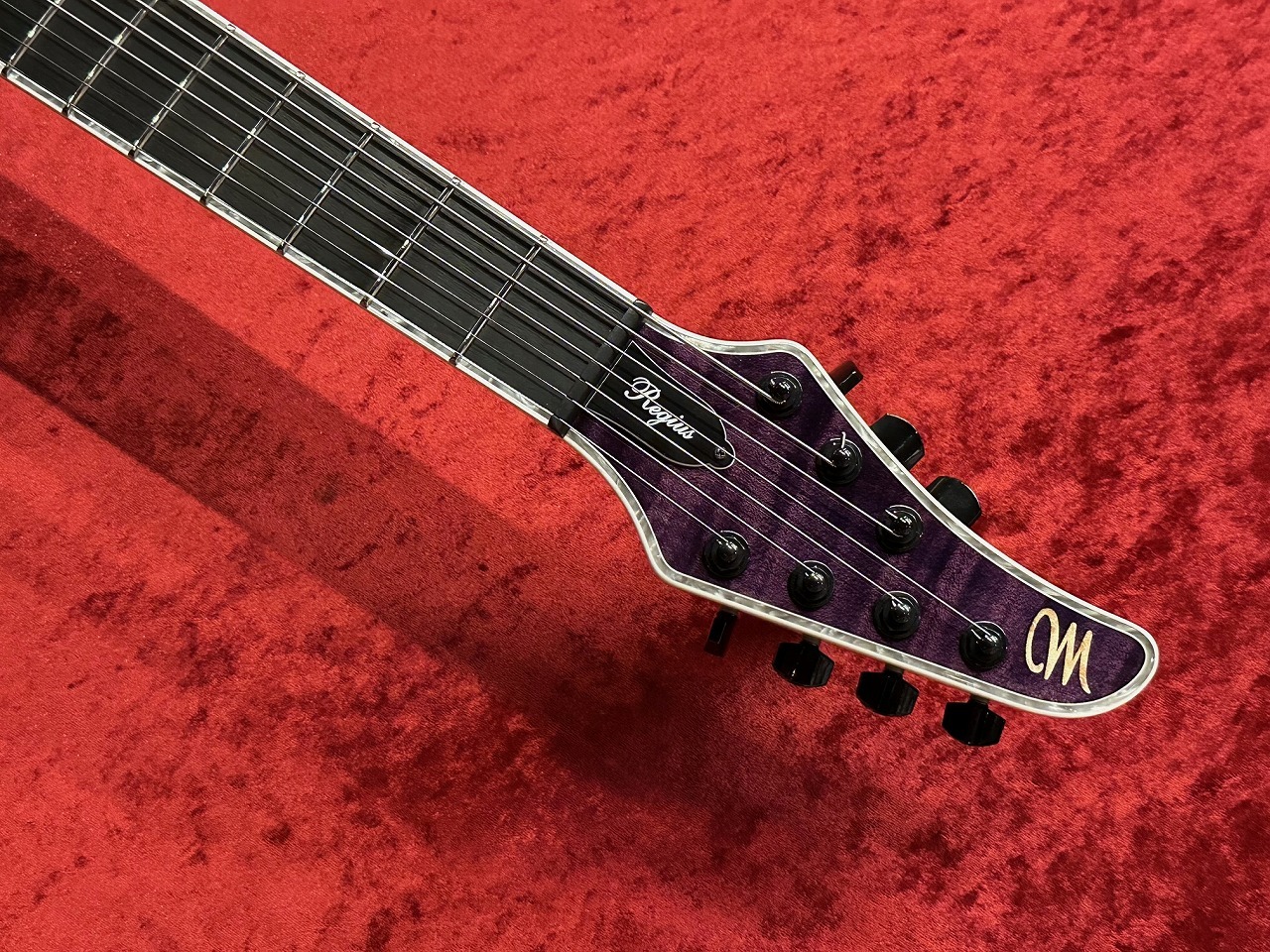 ギター MAYONES regius7 supernova purple gloss Mayones Regius 7 Guitar, Supernova Purple, Burl Maple Top