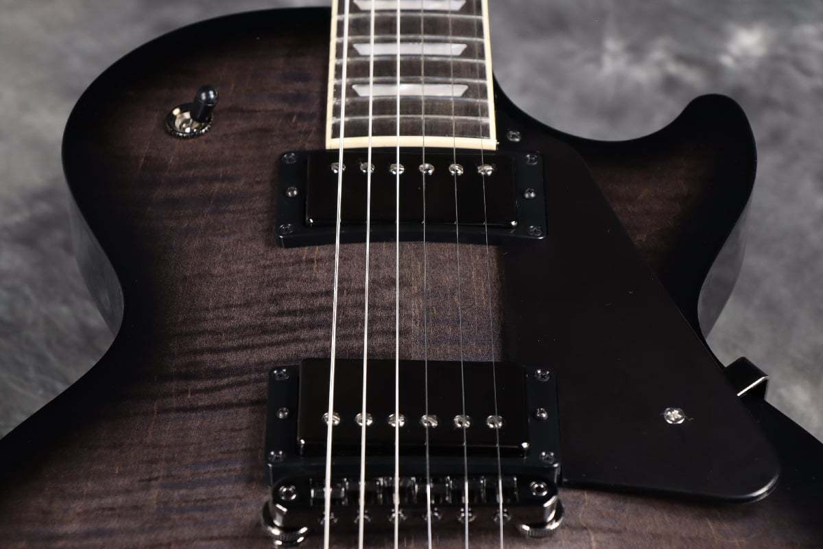 ひ*け様 レスポール シースルーブラック 虎目 Gibson Les Paul Studio Session Translucent Ebony Burst レスポール
