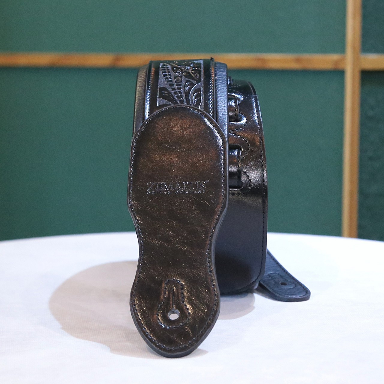 ZEMAITIS 鏃形エンブレム 2003年製 オフィシャル本革ストラップ Zemaitis Embossed Leather Strap（新品/送料無料）【楽器検索デジマート】
