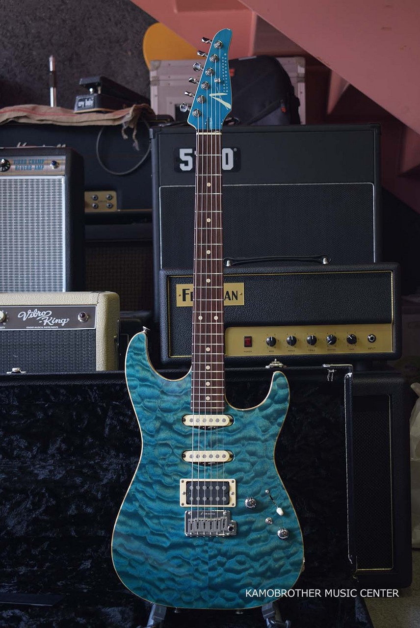 TOM ANDERSON Short Drop Top Deep Bora Bora Blue with Binding