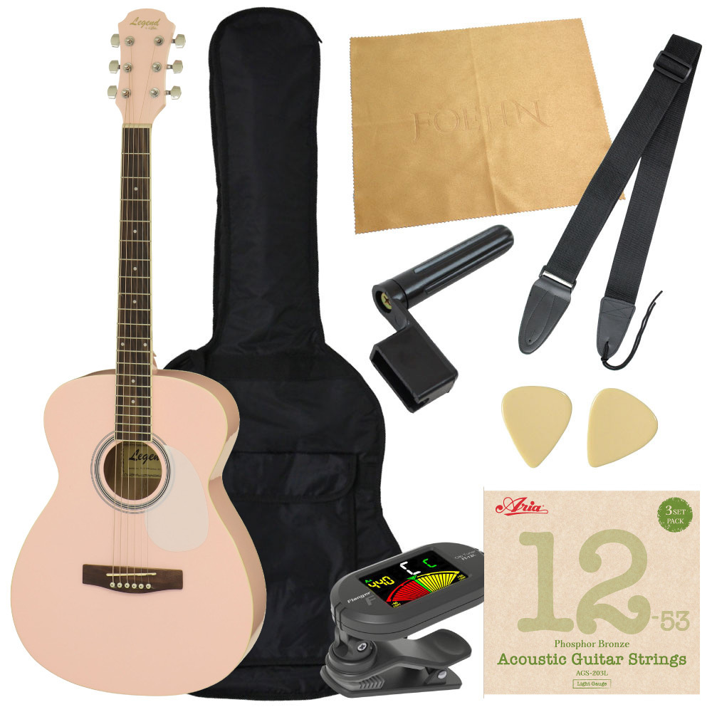 LEGEND 【アコギ8点セット】 LEGEND FG-15 Pastel KWPK フォークギター