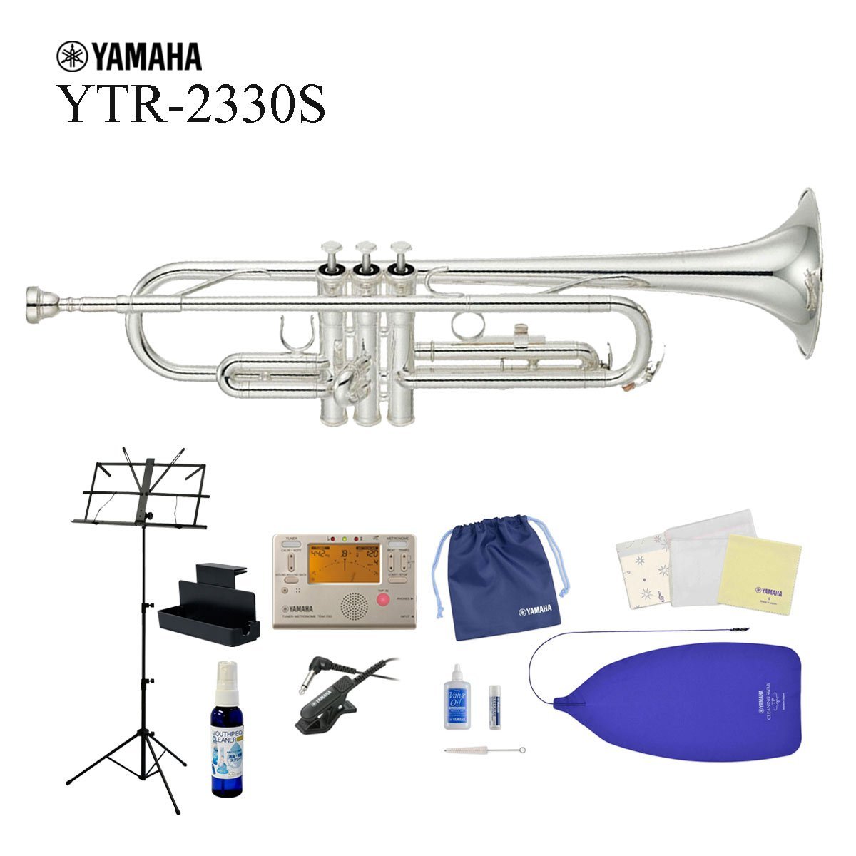 YAMAHA YTR-2330S トランペット 銀メッキ仕上 全部入りセット 出荷前検品 5年保証【WEBSHOP】