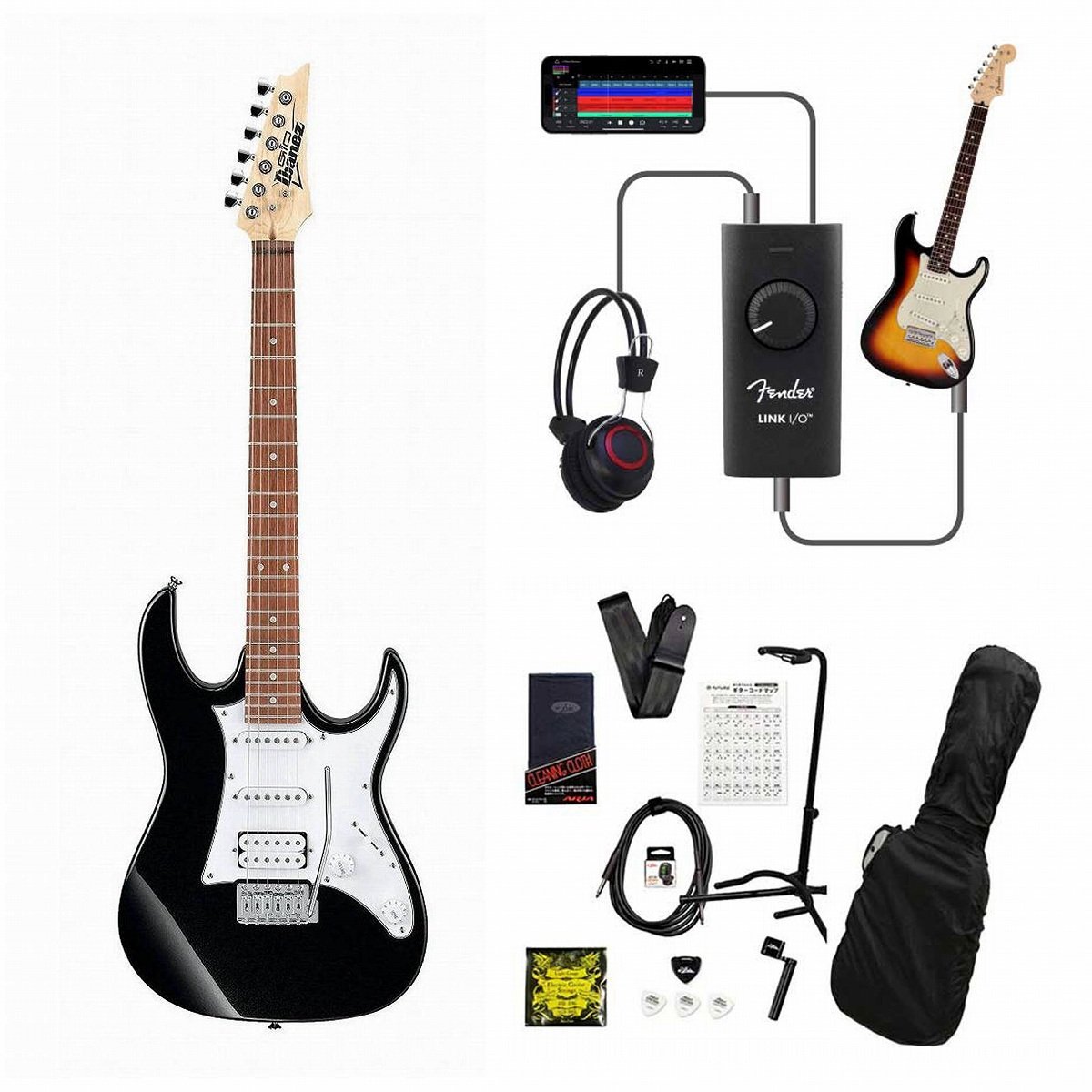 アイバニーズ Ibanez Gio GRX40-BLK 黒 Ibanez GRX40 BKN GIO - black night Str shape electric guitar