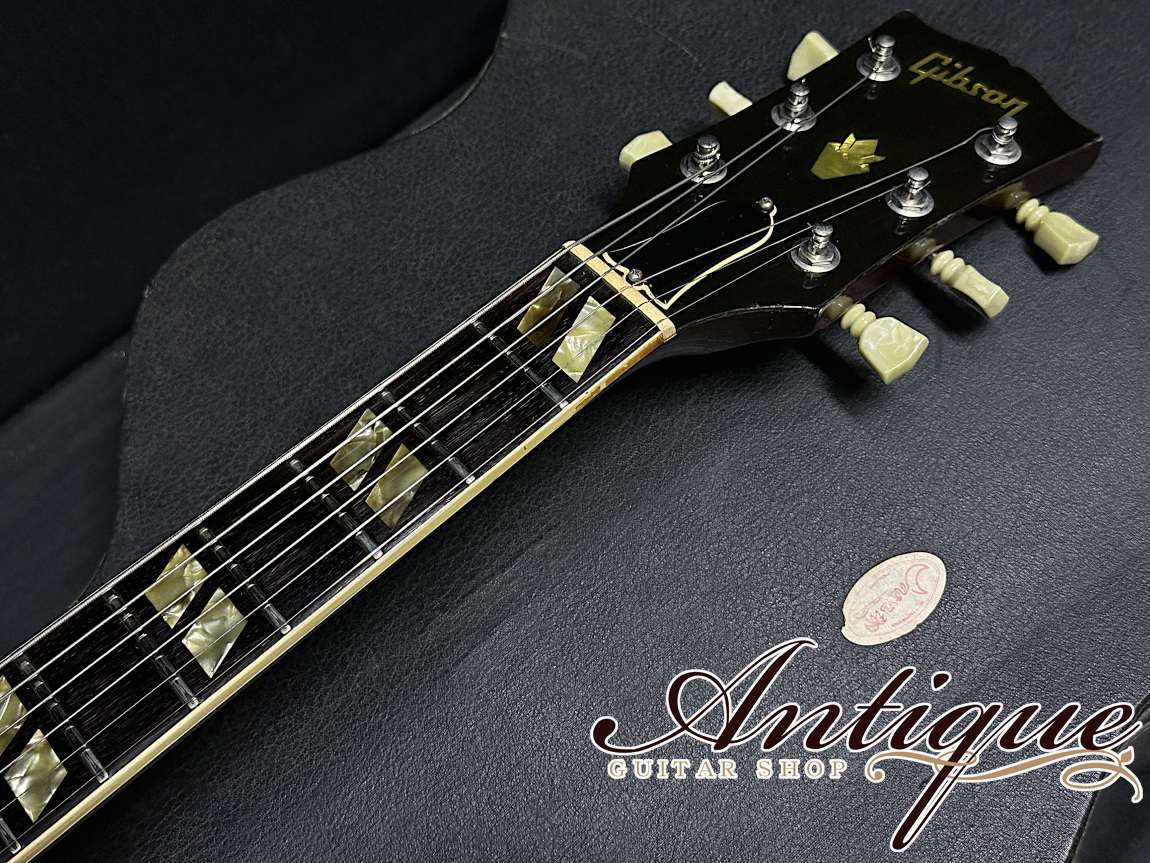 1976年製Gibson ES-175Tレアギター状態良好刻印PAF Gibson ES-175T 1976 Wine Red /Solid Black Rosewood FB /E