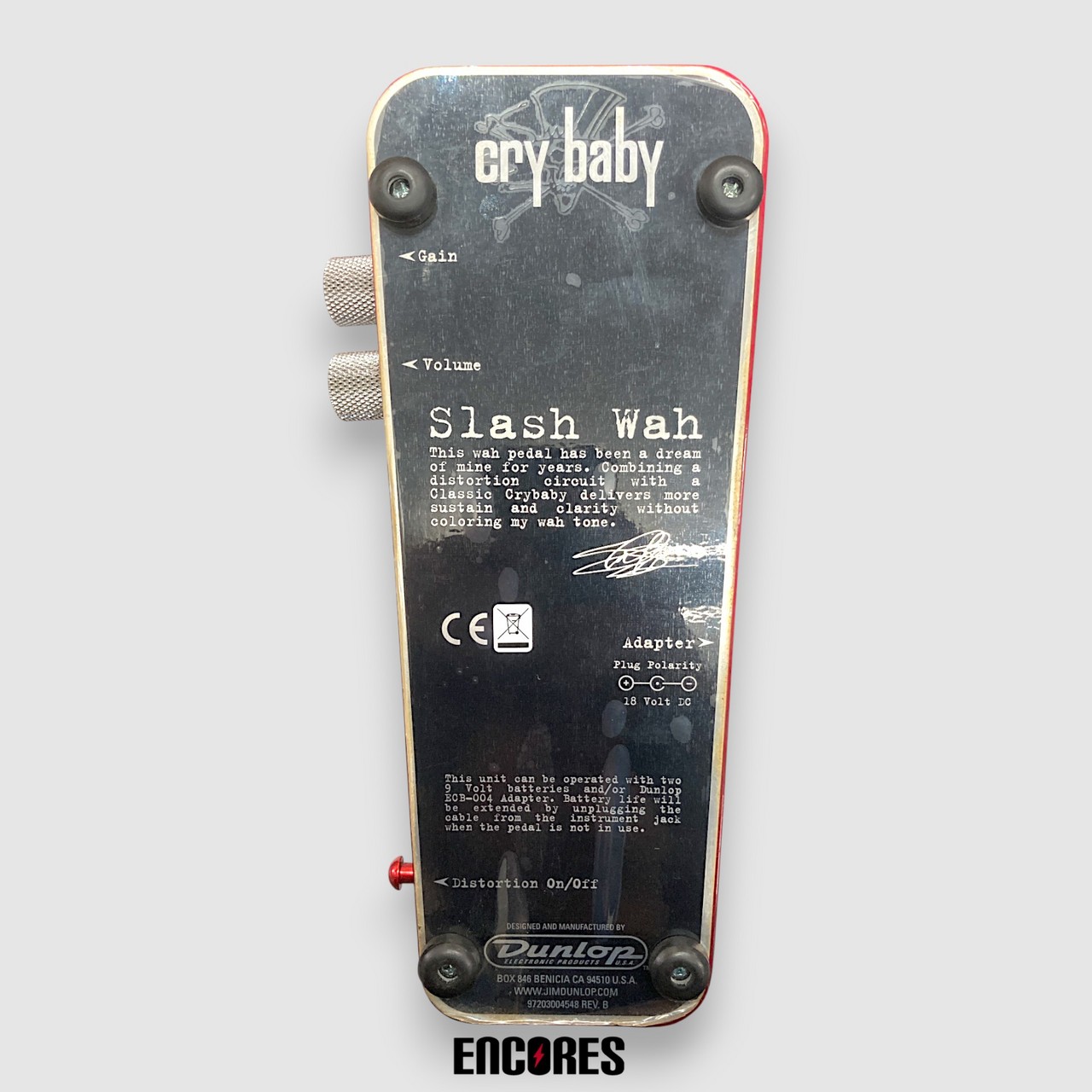 Cry Baby Slash signature ワウペダル SW-95 Dunlop Slash Signature Cry Baby® Wah Pedal | Vision Guitar