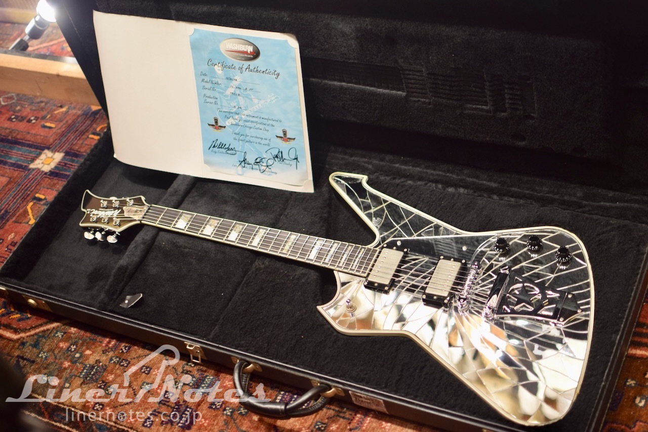 廃盤 STEUABEN Trout & Fly　希少 クリスタル 金　　訳あり Washburn 1998 PS-2000 B FT Paul Stanley (Cracked Mirror)（中古