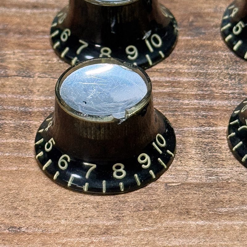Gibson Early 1960's Black Refrector Knob Set（ビンテージ）【楽器