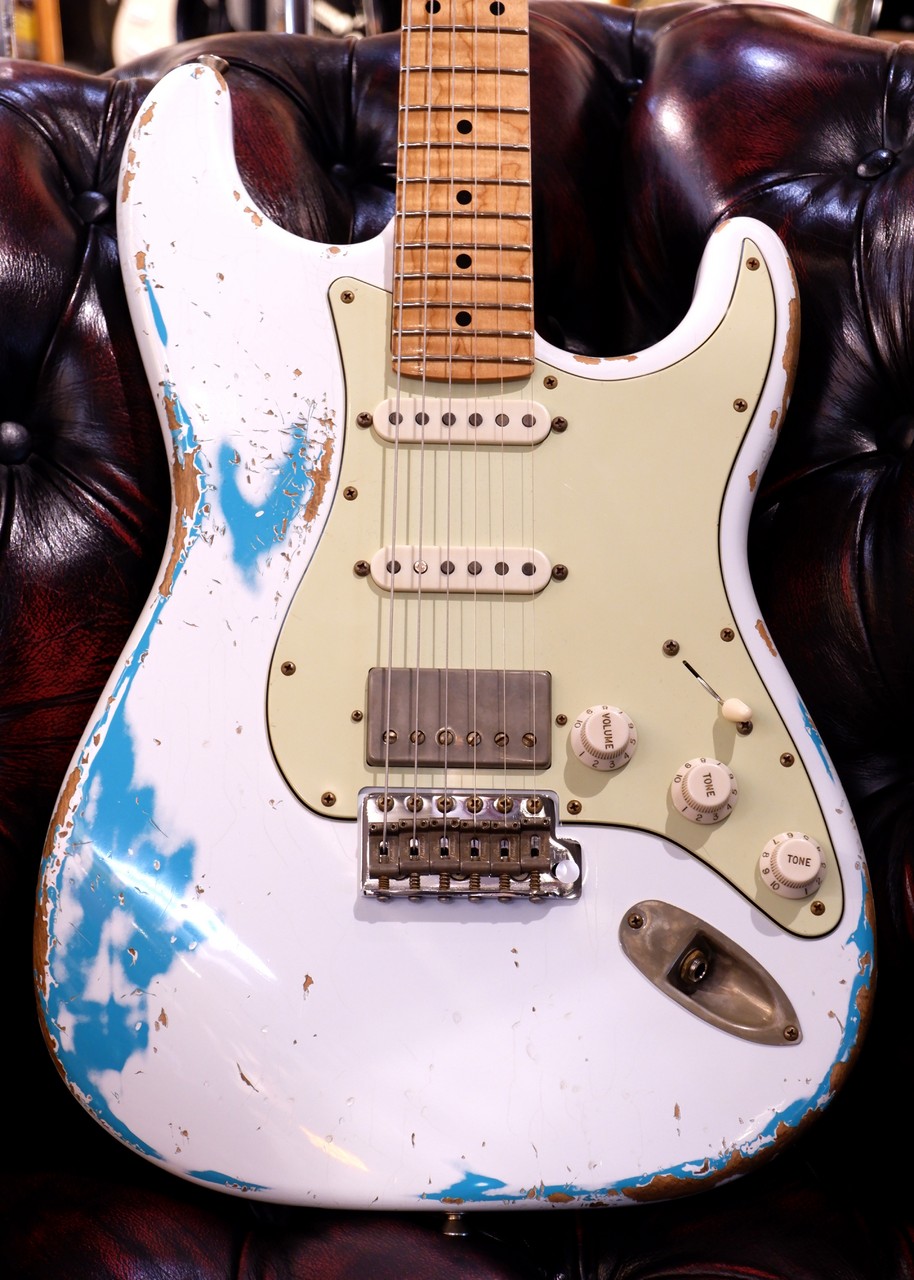 Xotic XSC-2 5A Grade Flame Maple Neck Heavy Aged ~Olympic White