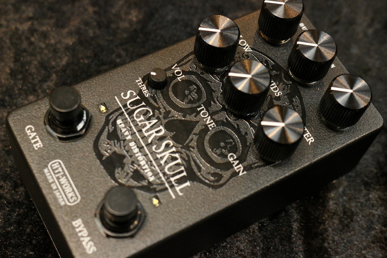 HTJ-WORKS SUGAR SKULL HEAVY DISTORTION / ALL BLACK SKULL【送料無料