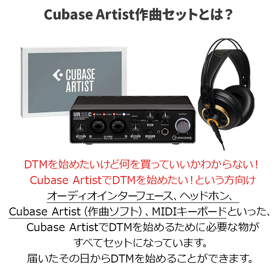 Steinberg UR22C + Cubase Artist 作曲初心者セット 初めてのDTMに