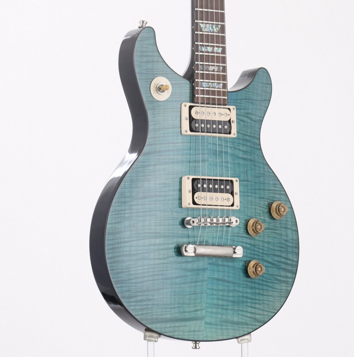 Gibson Custom Shop Tak Matsumoto DC Standard Flame Top Aqua Blue