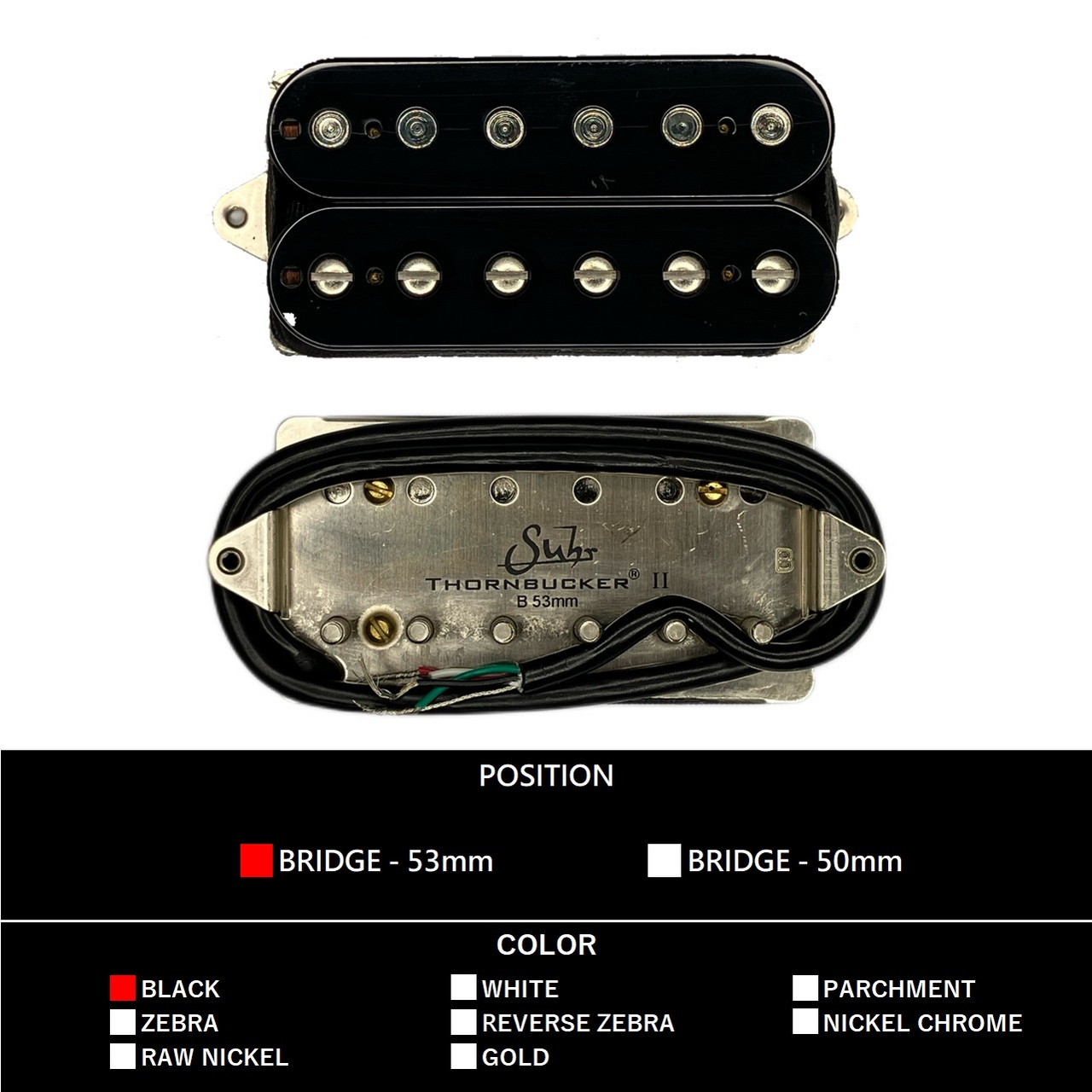 Suhr Thornbucker II Bridge 53mm (Black)