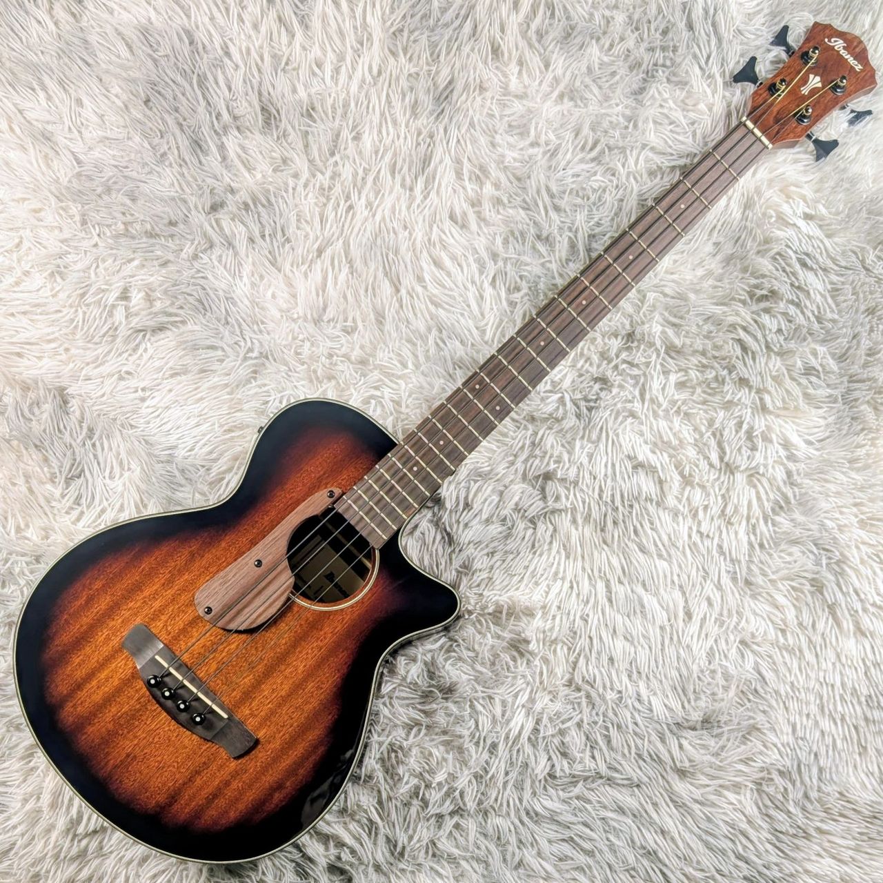 Ibanez AEGB24E MHS (Mahogany Sunburst High Gloss) エレアコベース