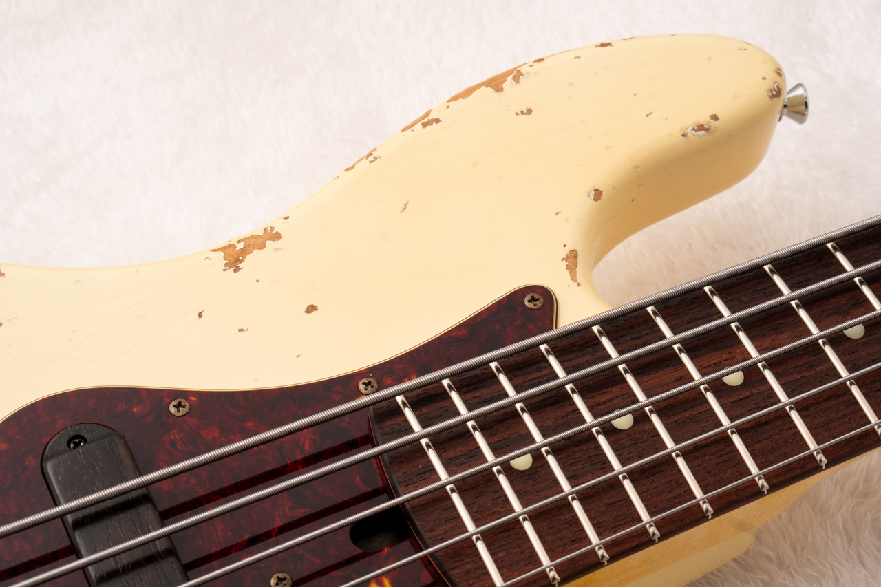 ベース Xotic XJ-1T 5st Heavy Aged Xotic XJ-1T 5st - Vintage White / Heavy Aged / Alder / R | Green