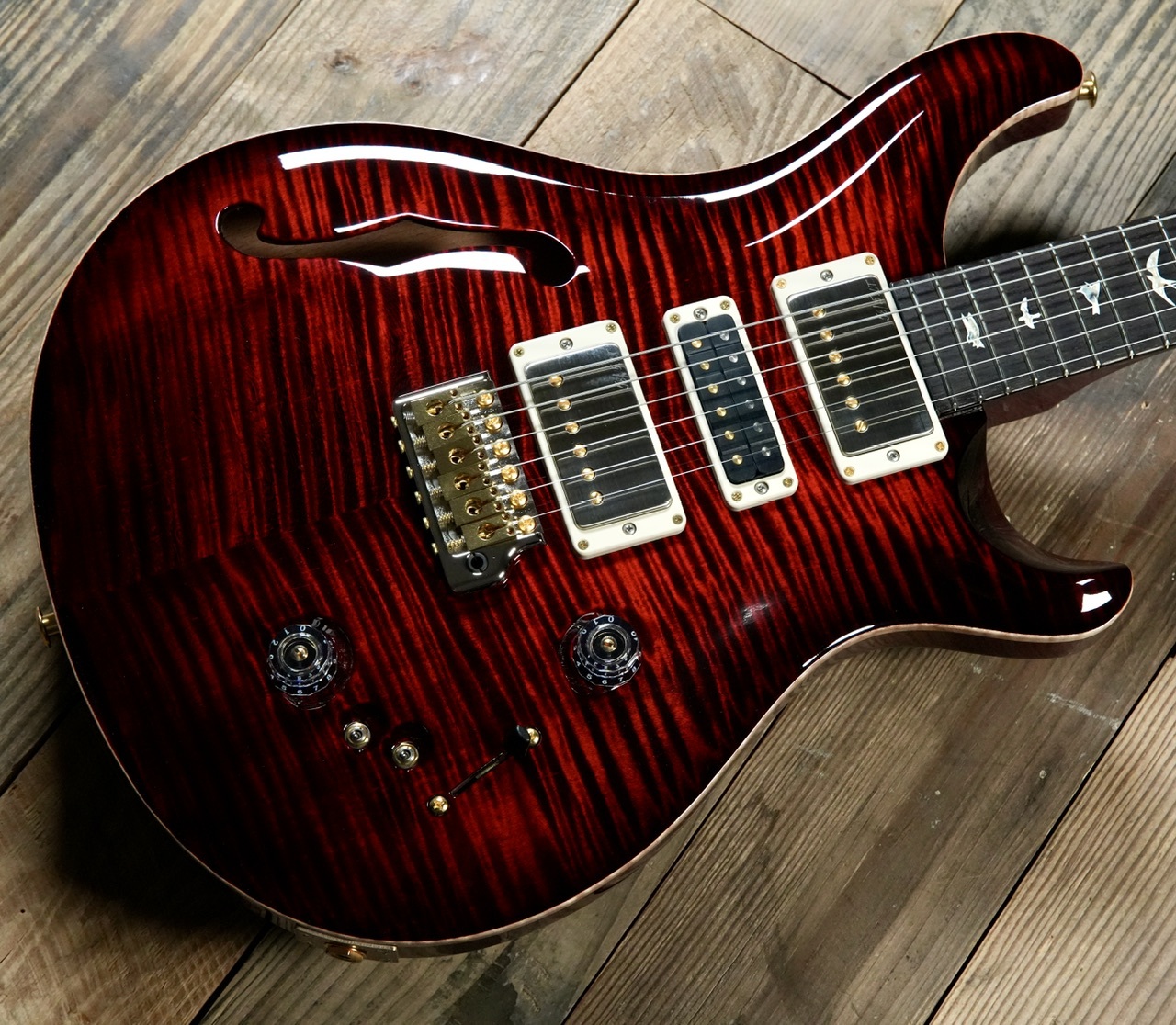 限定値下げ！バリトラ PRS 高級木製エスカッションリング フレイムメイプル 限定値下げ！バリトラ PRS 高級木製エスカッションリング