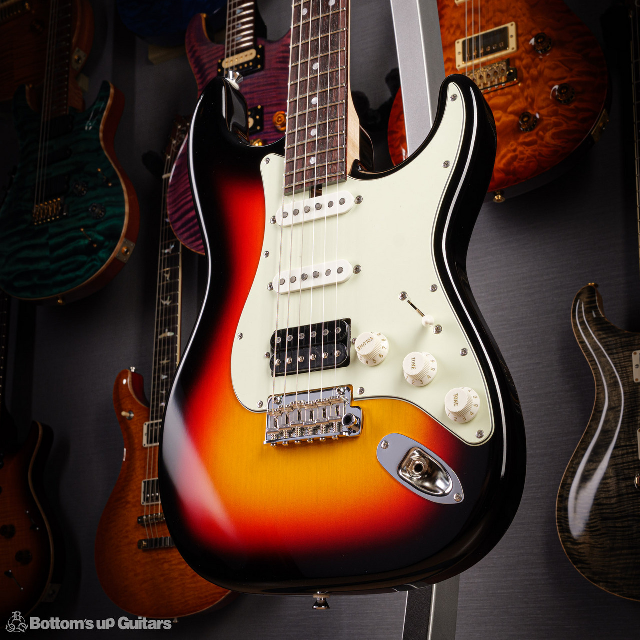 SAITO GUITARS S-622CS Heritage ( 3Tone Burst / Mint Green Guard