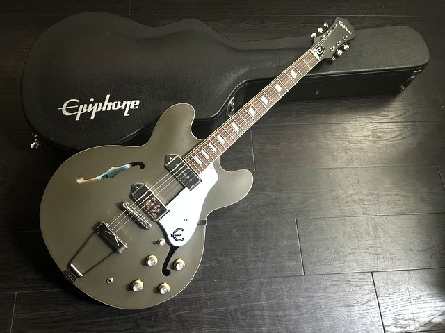Epiphone Casino Worn Olive Drab ハードケース付き 限定品（中古