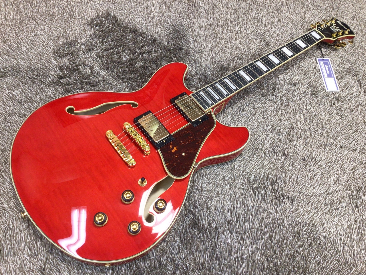 Ibanez AS93FM(Transparent Cherry Red )【355を彷彿させるGoldパーツ