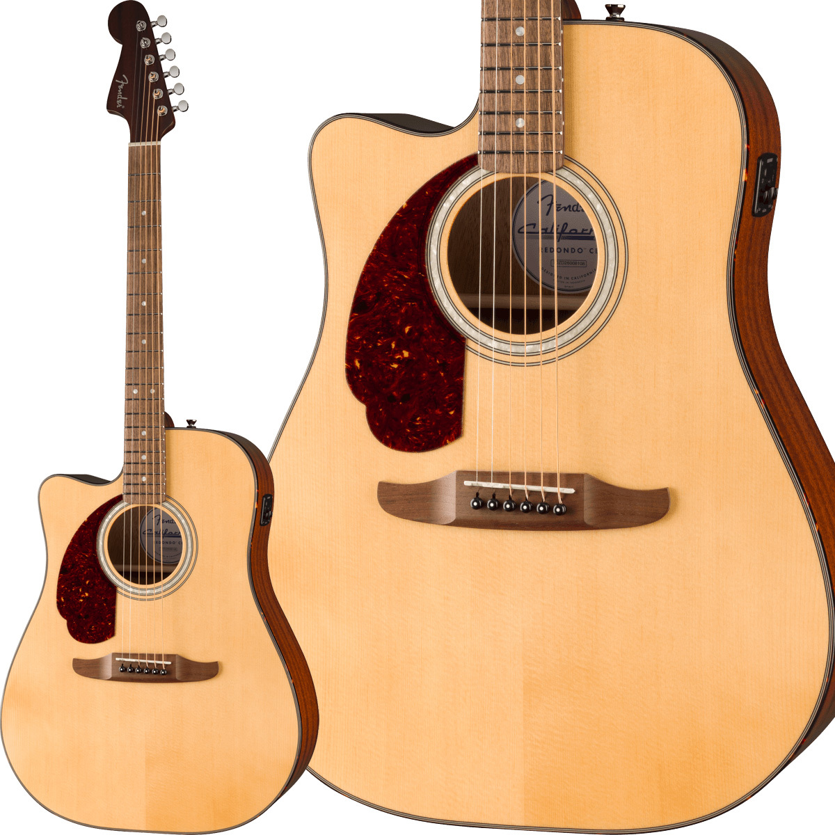 Fender California Deluxe Redondo CE Left-Handed Natural エレアコ