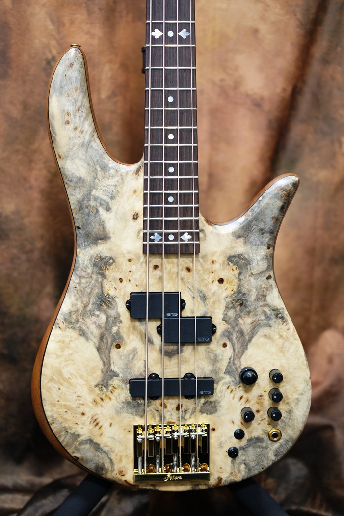 Fodera Victor Wooten Classic Monarch 4 Deluxe Custom Buckeye Burl