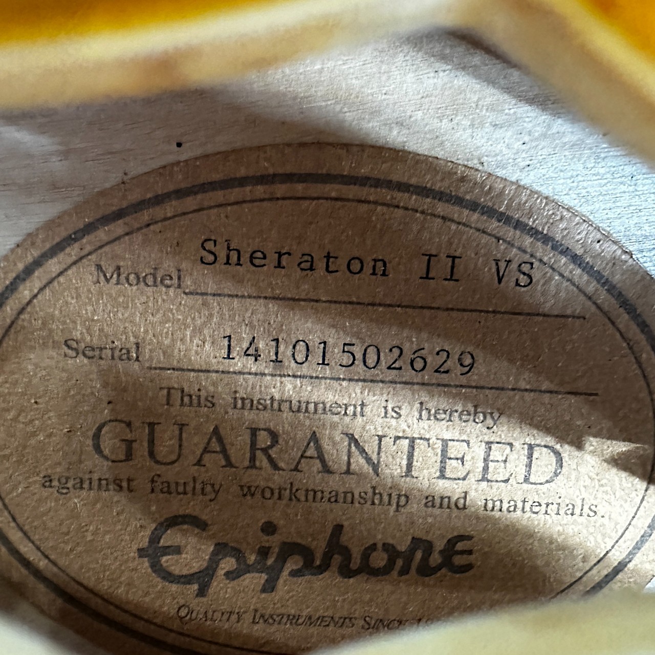 Epiphone Sheraton II VS シェラトン（中古）【楽器検索デジマート】