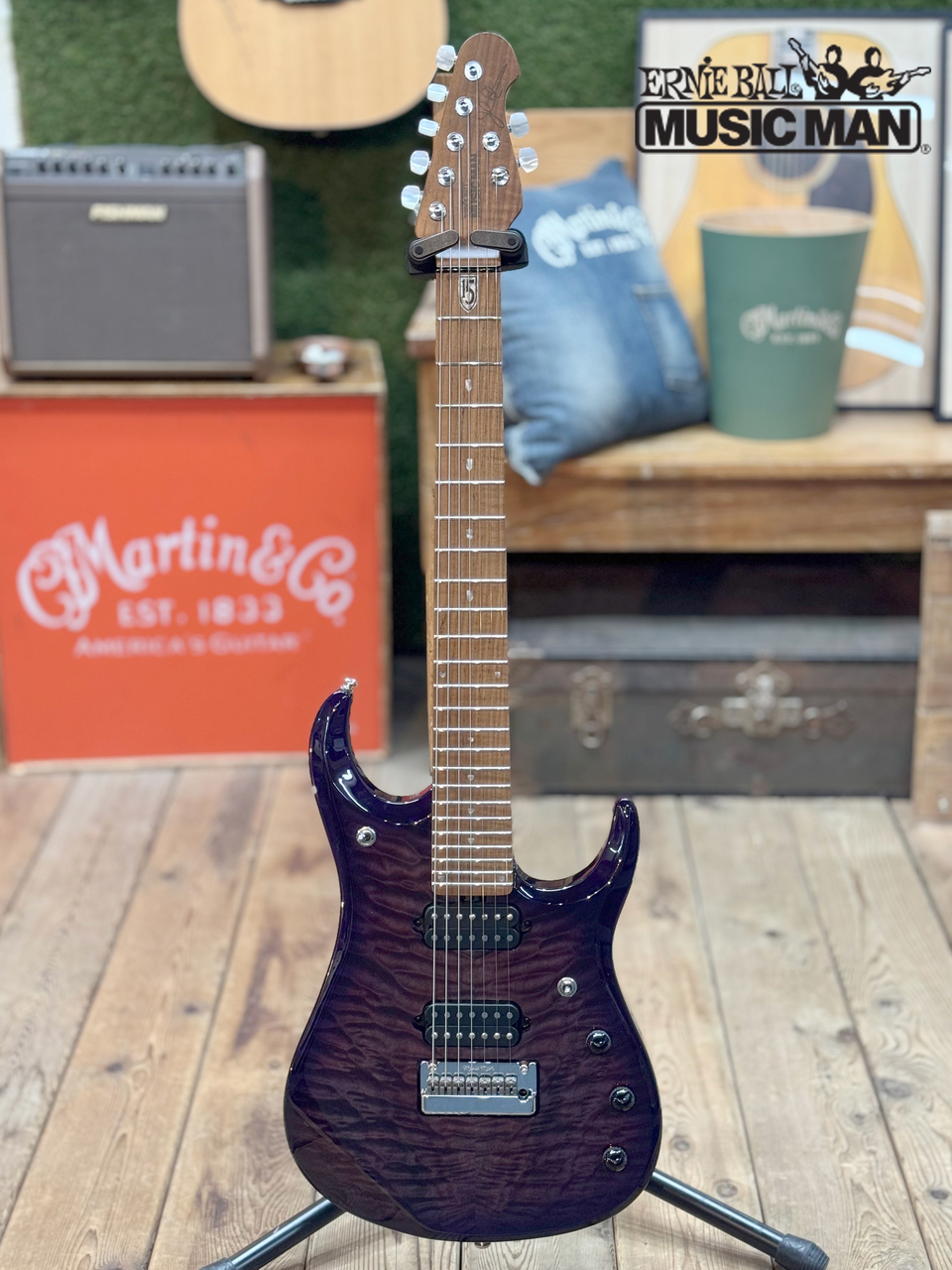 MUSIC MAN 【極杢キルト!】JP-15-7 Purple Nebula Quilt Top【3.61kg