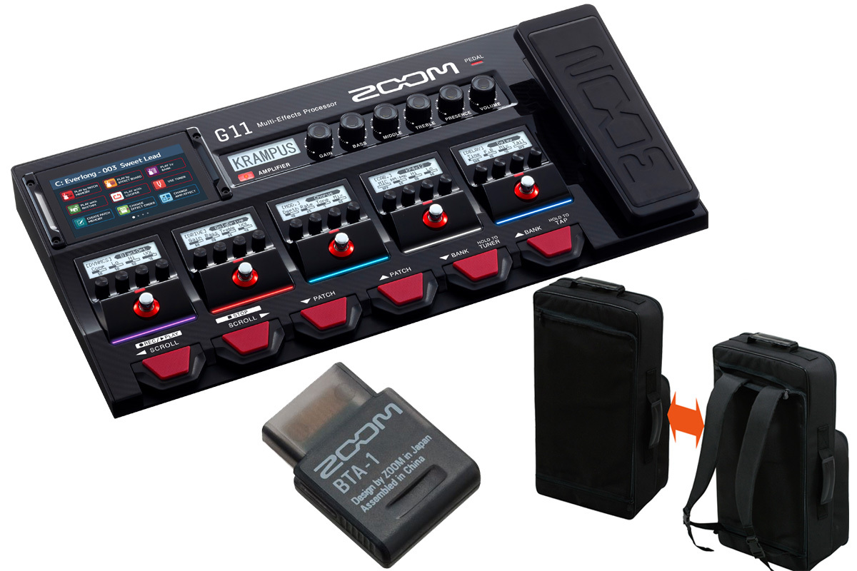 ZOOM G11 -リュック式ケース、BTA-1セット- 数量限定ギター用