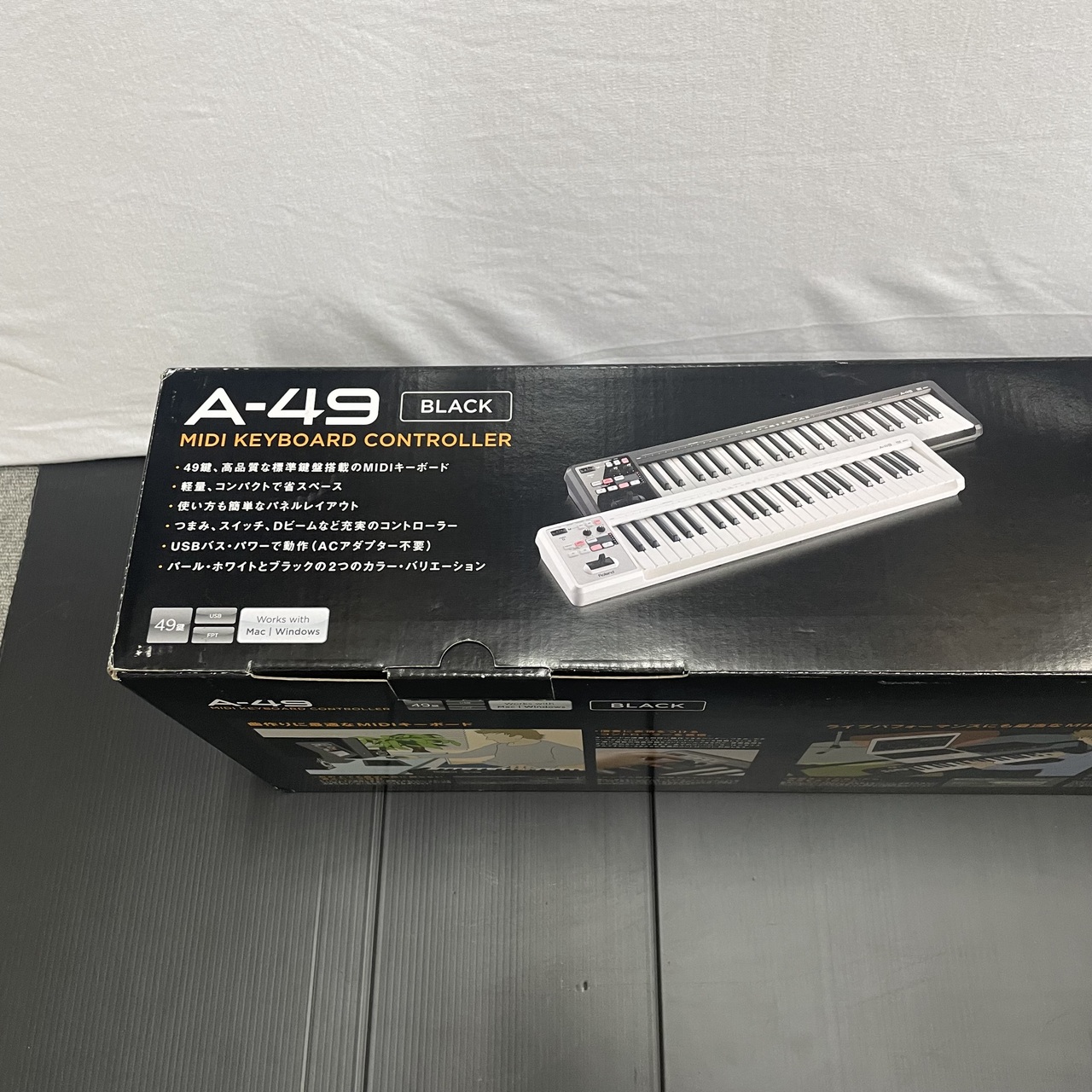 楽器・機材 Roland ローランド MIDIキーボード A-49 ホワイト 49鍵盤