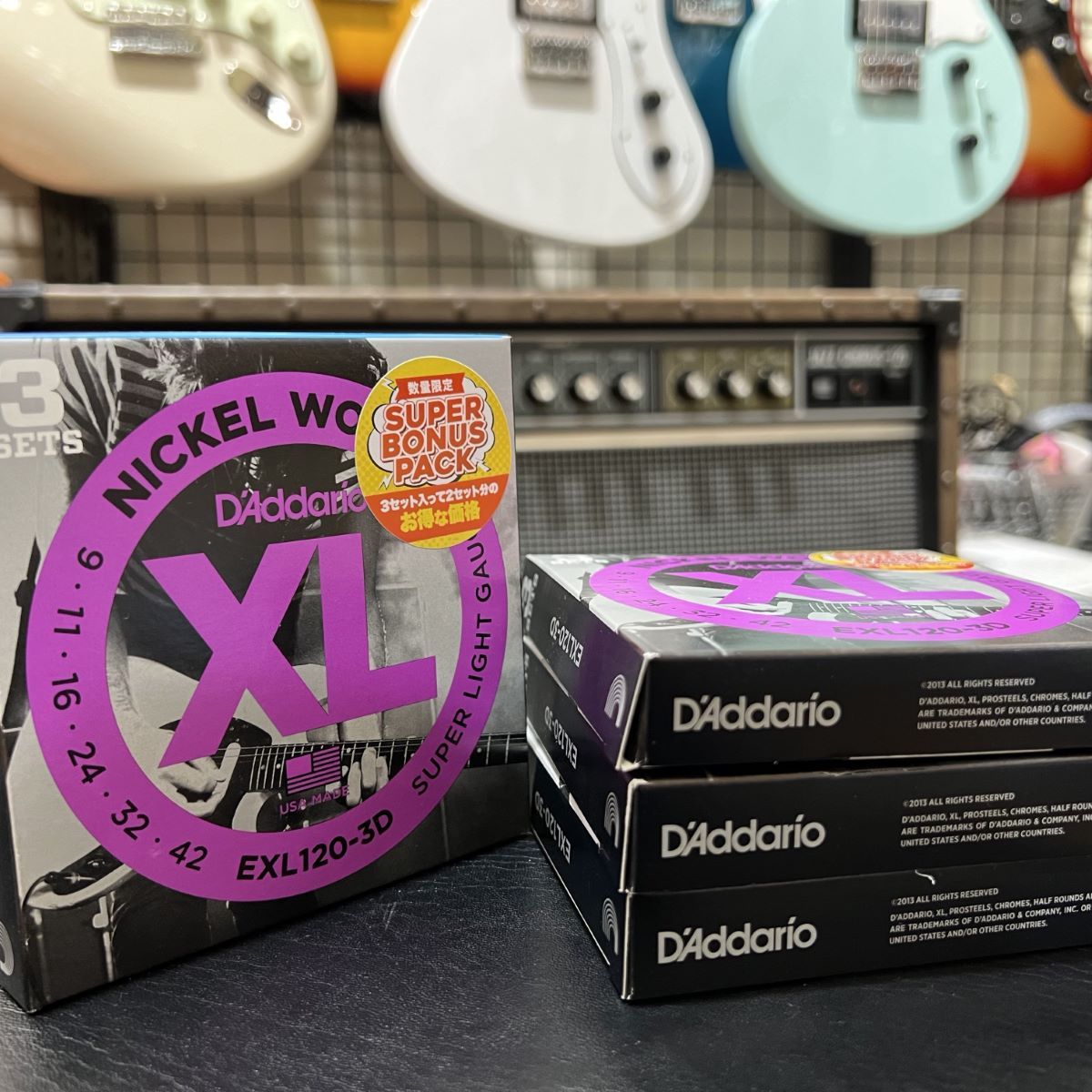 D'Addario EXL120-3DBP スーパーライト 09-42 特別価格3セット