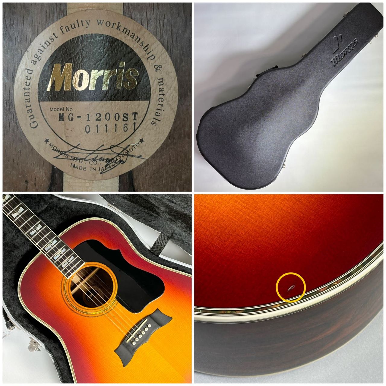 Morris MG1200ST Red Brown Sunburst 谷村新司シグネチャーモデル