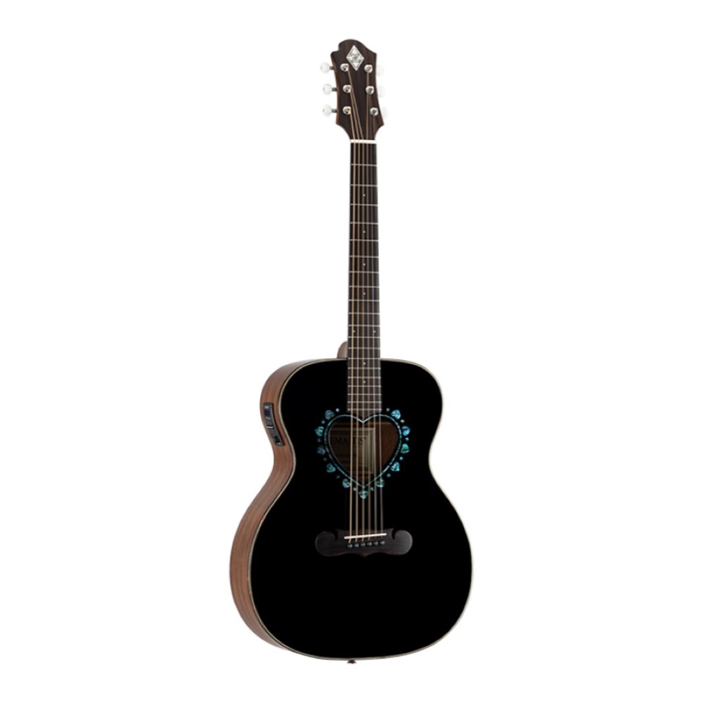 ゼマイティス　アコースティックギター　ジャンボボディー ゼマイティスより、精悍なブラック・カラーと美しい装飾を持つ