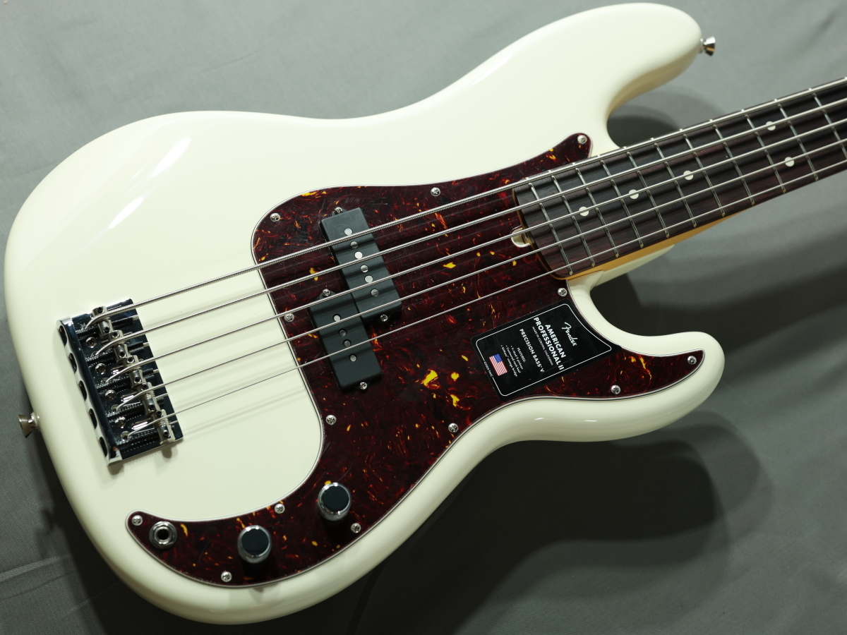 Fender American Professional II Precision Bass V Olympic  White【5弦】（新品）【楽器検索デジマート】