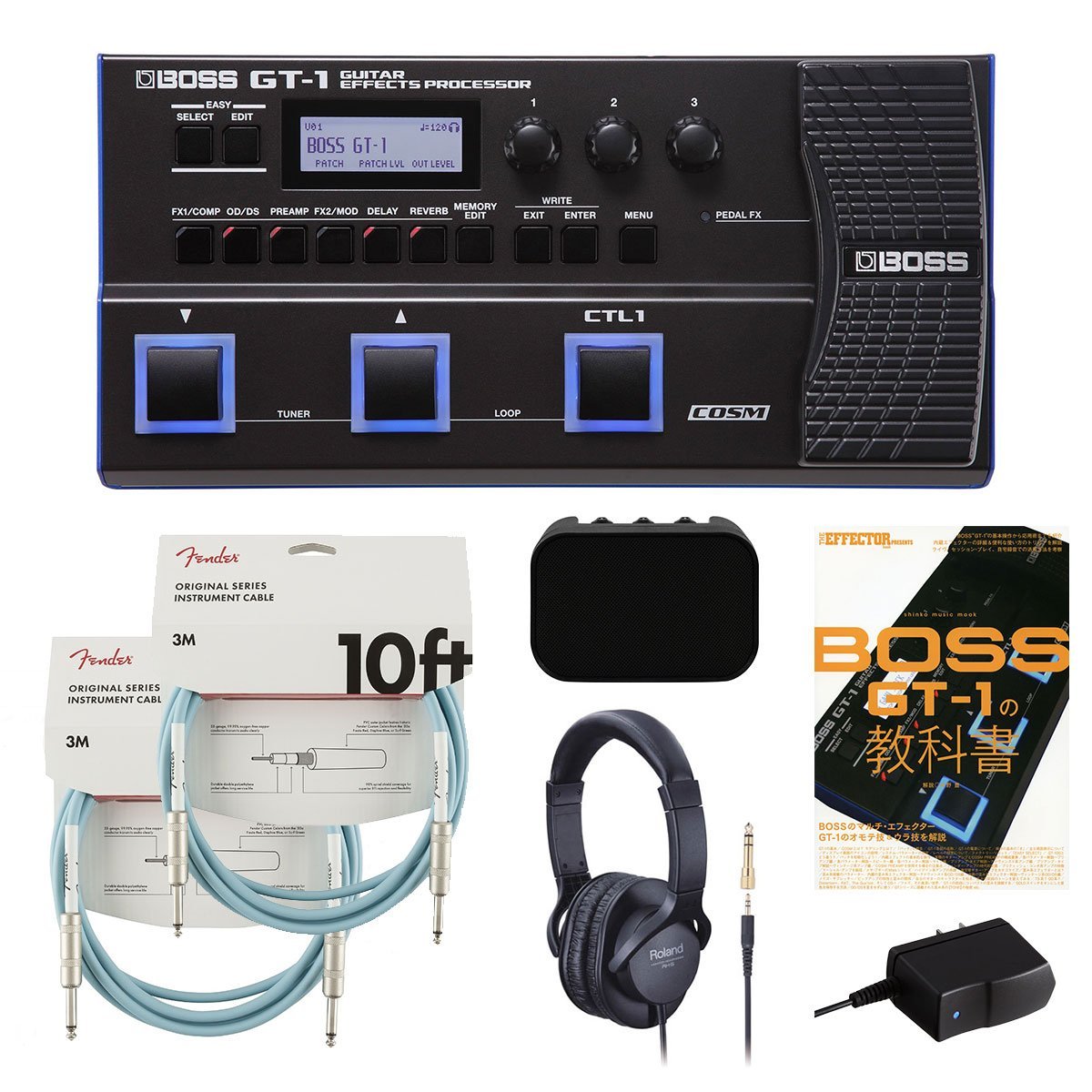 BOSS GT-1 [GT-1の教科書 + 小型ギターアンプ同時購入セット