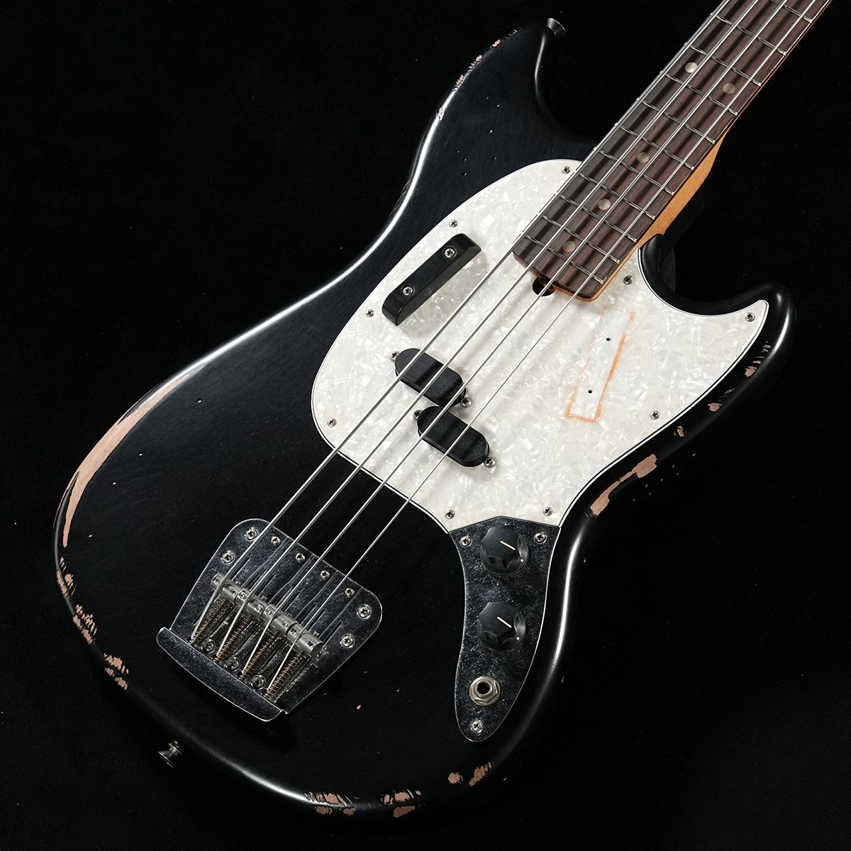 Fender JMJ Road Worn Mustang Bass Black(重量:3.81kg)【S/N