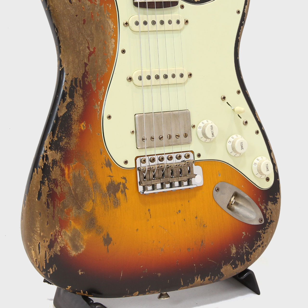 ギター Xotic XSC-2 Heavy aged 3Tone Burst Xotic California Classic XSC-2 Fiesta Red over 3-Tone Burst
